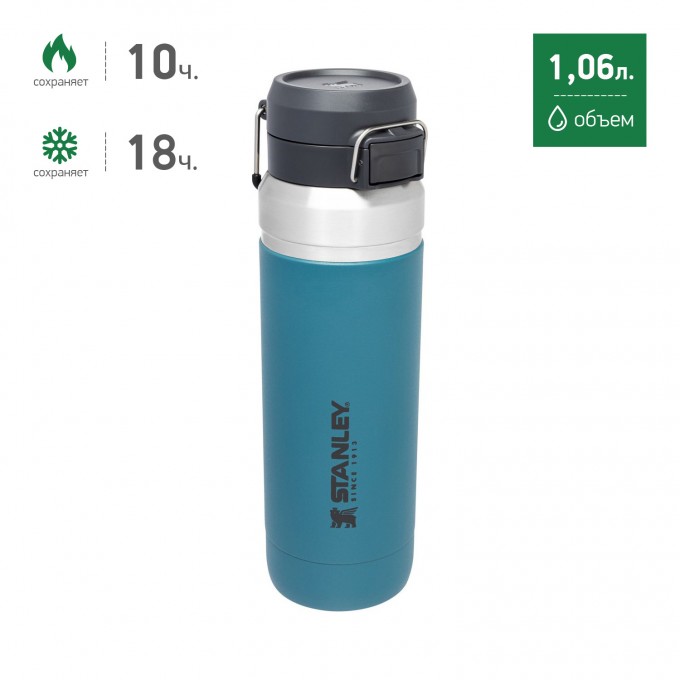 Термобутылка STANLEY GO QUICK FLIP 1,06L голубой 10-09150-065